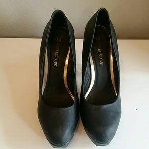Black platform heels